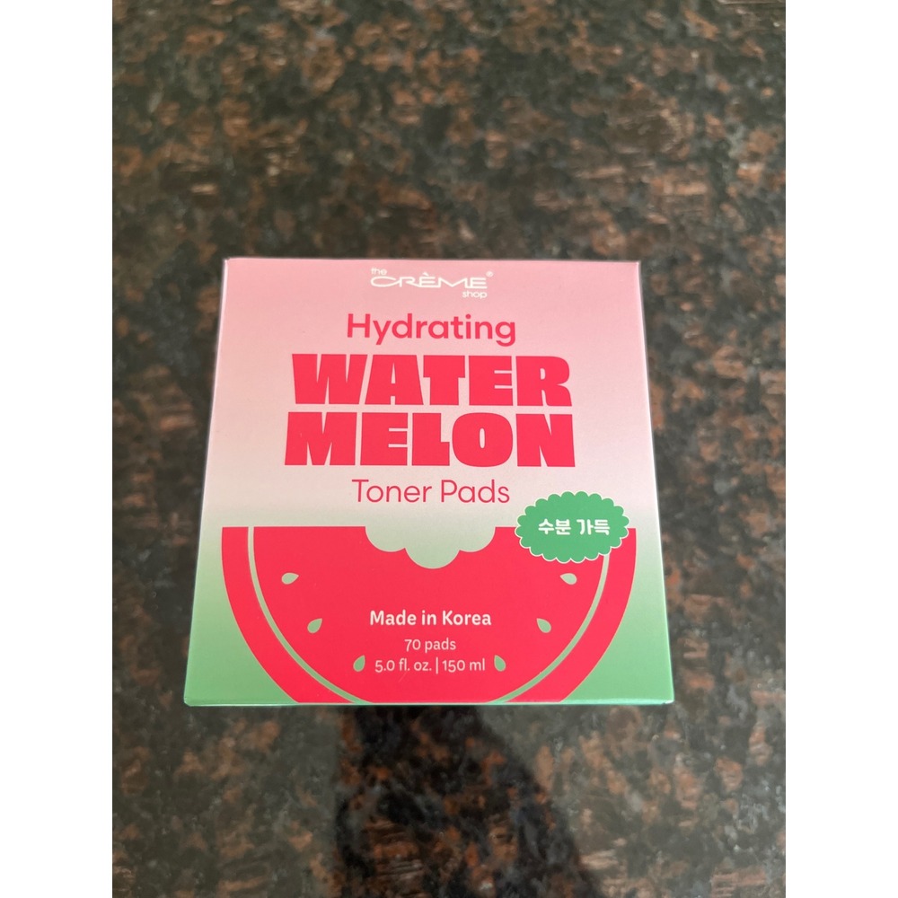 The Creme Shop Hydrating Watermelon Toner Pads 70ct 5oz Made in Korea K-Beauty